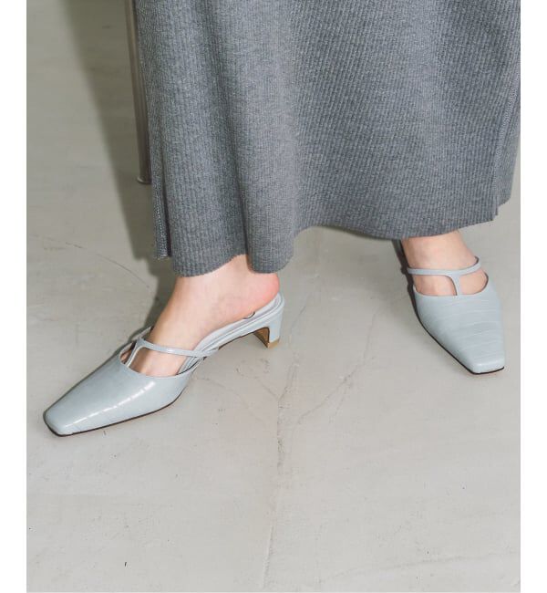 GRISE「《WEB+一部店舗限定》BOBMARY&times;GRISE3.5cmTストラップミュール」|パンプス|ブルー