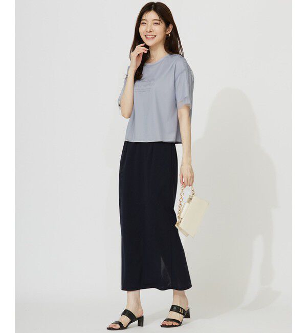 ANY SIS「【洗える】シアーチュールロゴ Tシャツ」|Tシャツ・カットソー|