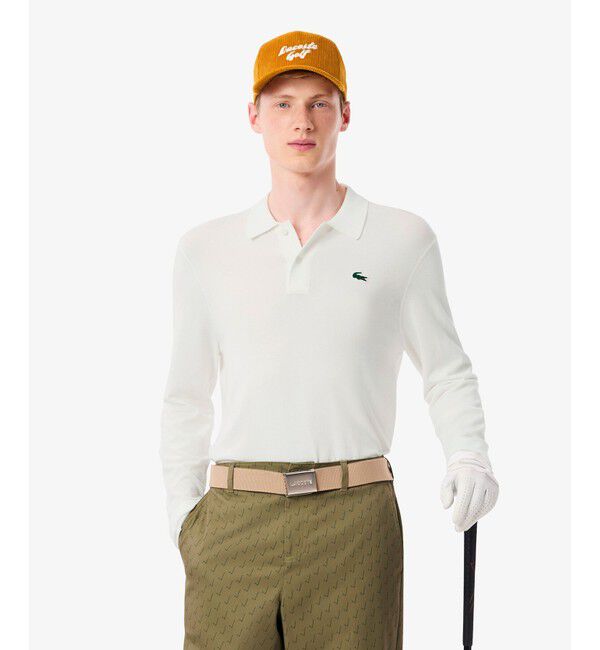 LACOSTE「ミニマルゴルフポロニットシャツ」|ニット・セーター|ホワイト