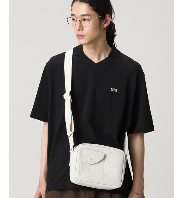 LACOSTE「クラブ ラコステ グレインレザー コンパクトショルダーバッグ」|ショルダー・メッセンジャー|
