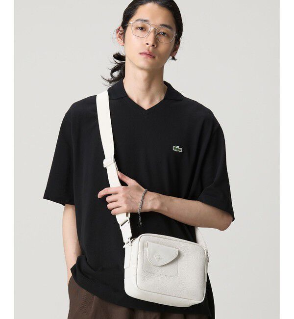 LACOSTE「クラブ ラコステ グレインレザー コンパクトショルダーバッグ」|ショルダー・メッセンジャー|