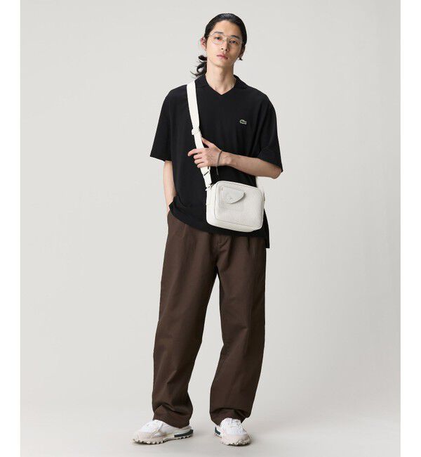 LACOSTE「クラブ ラコステ グレインレザー コンパクトショルダーバッグ」|ショルダー・メッセンジャー|