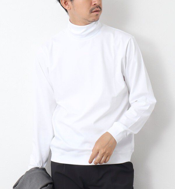 NOLLEY'S goodman「《ビジカジ対応》シルケットスムース タートルネック ドレスロンT 26AW」|Tシャツ・カットソー|ホワイト