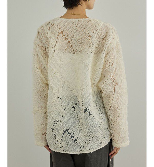 SALON adam et rope'「Cut off embroidery ブラウス」|シャツ・ブラウス|