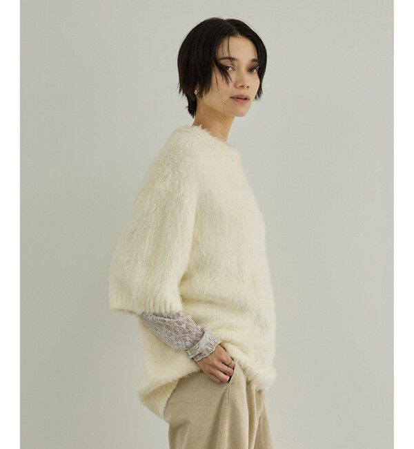 SALON adam et rope'「シルクシャギーハーフスリーブプルオーバー」|ニット・セーター|