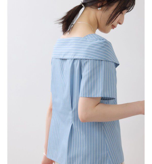VIS「【夏トク価格】オフショルライクハーフスリーブブラウス/イージーケア」|シャツ・ブラウス|