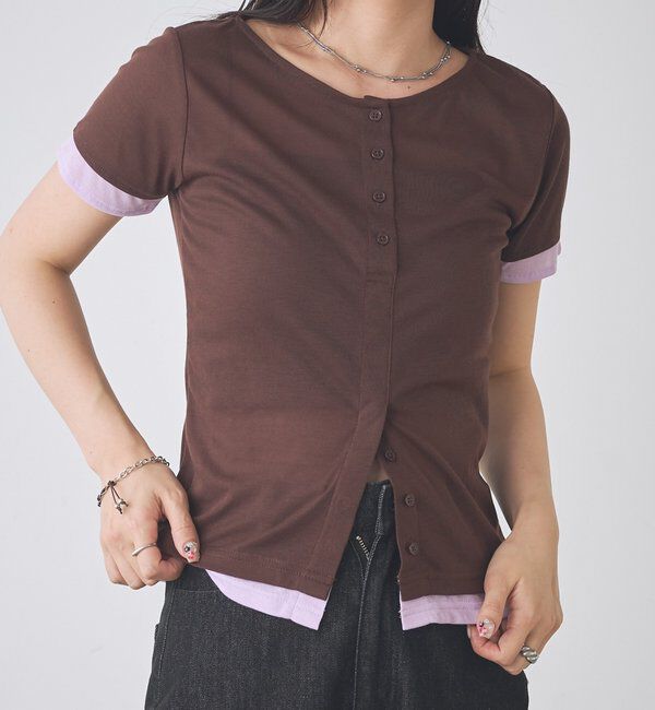  「B バイカラーヘンリーTOPS」|その他|