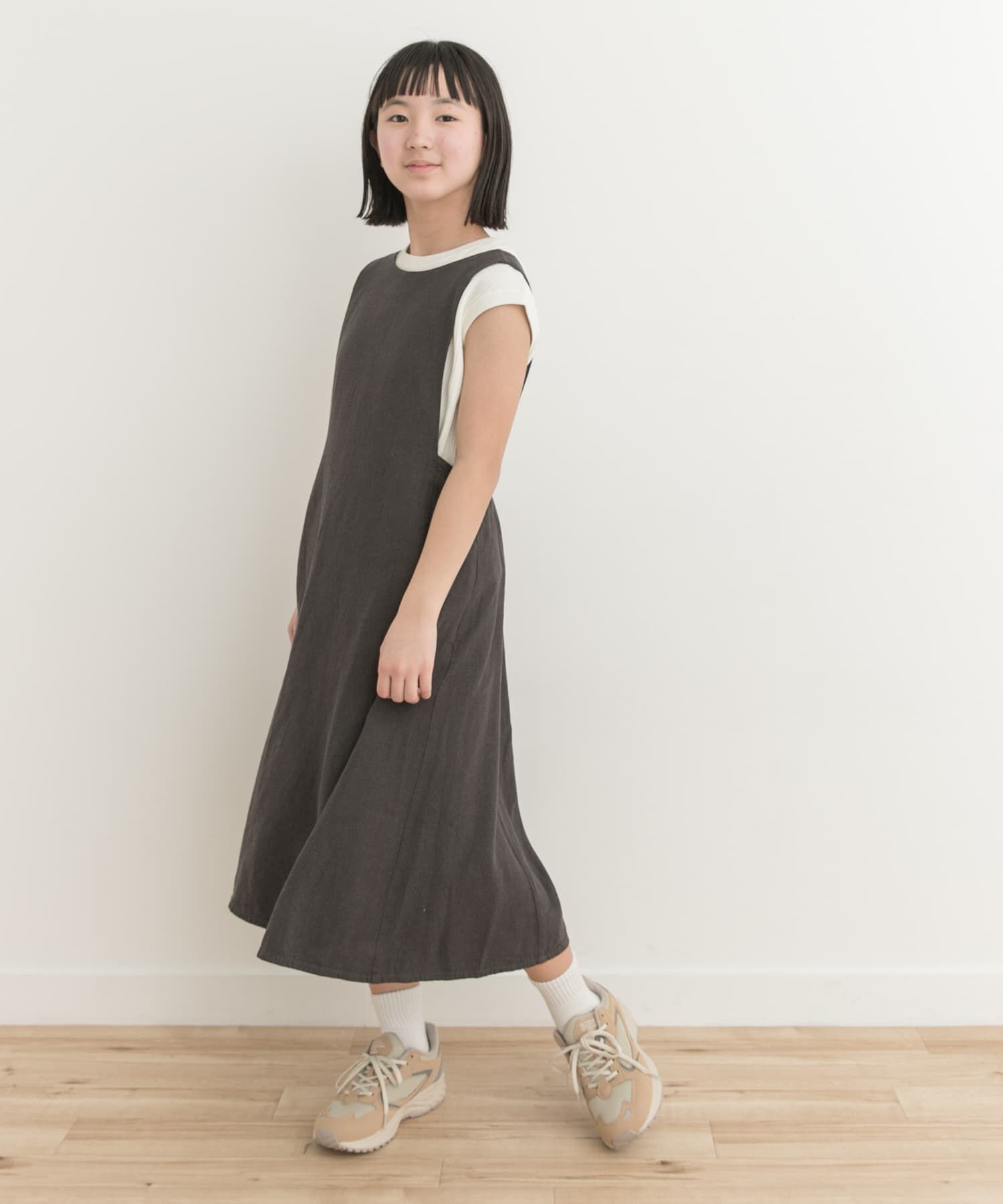 URBAN RESEARCH DOORS「『親子リンク』リネンレーヨンジャンパースカート(KIDS)」|ワンピース|