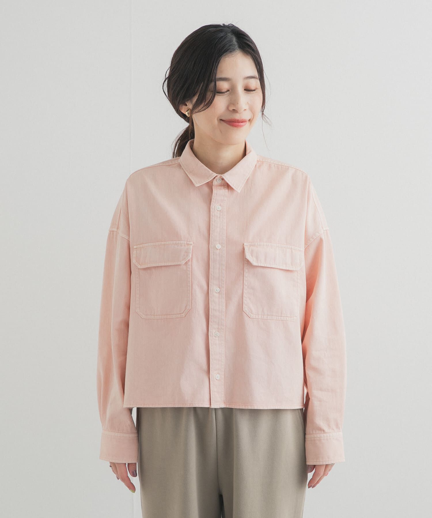 URBAN RESEARCH DOORS「デニムショート丈シャツ」|シャツ・ブラウス|