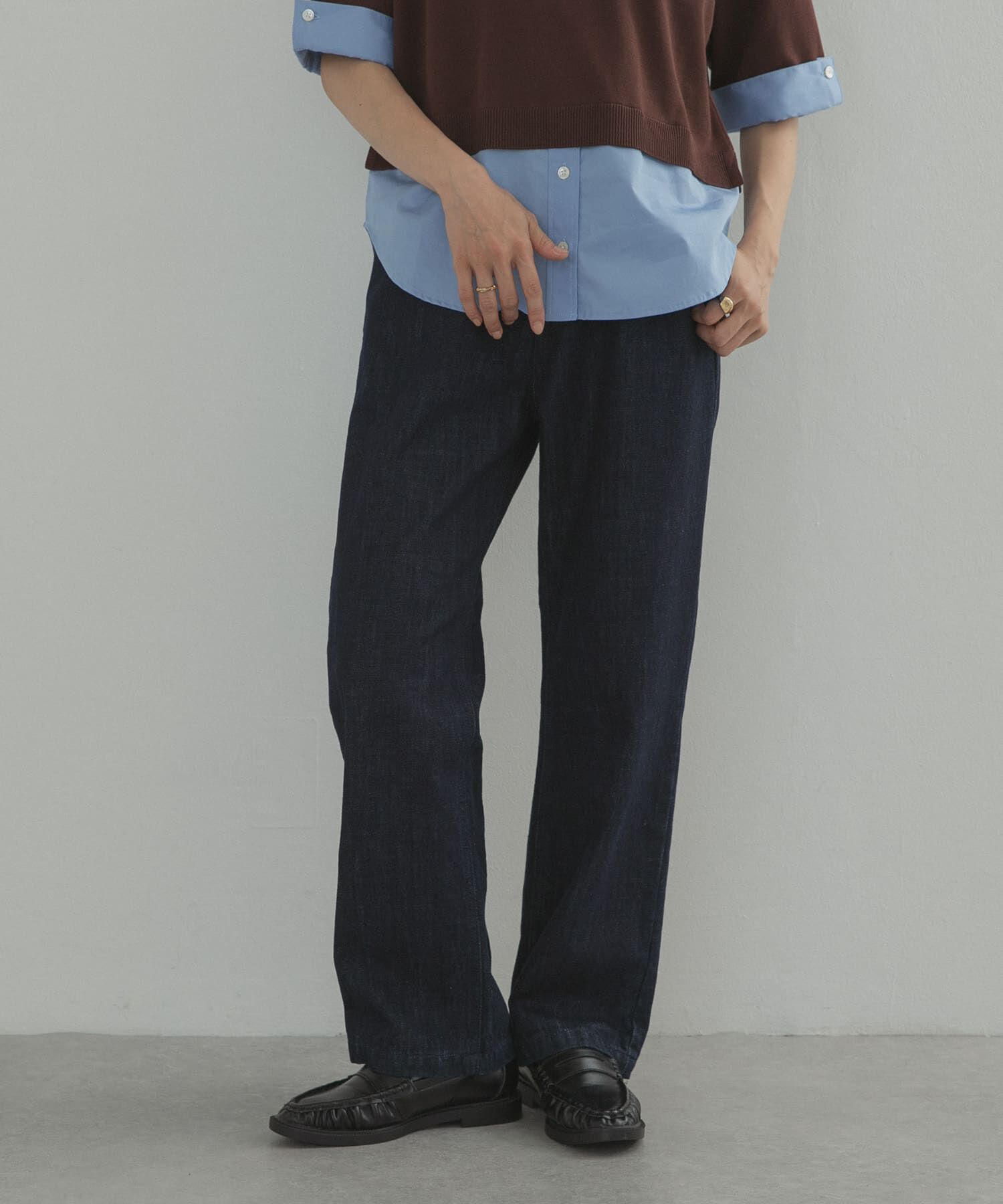 URBAN RESEARCH DOORS「デニムワイドパンツ」|デニム|