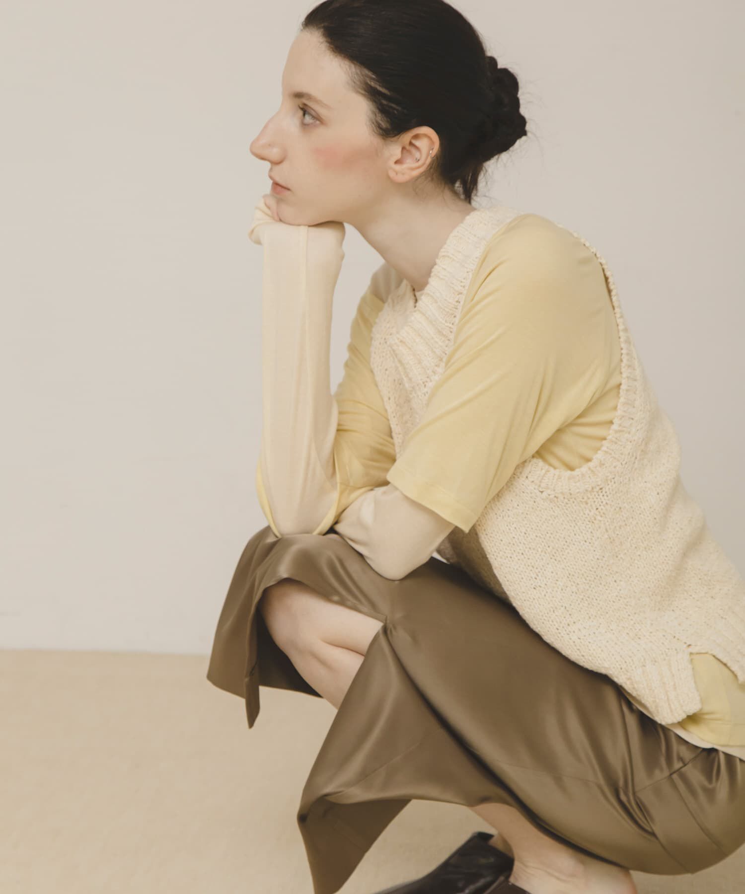 LAATO「mix knit vest」|ベスト・ジレ|