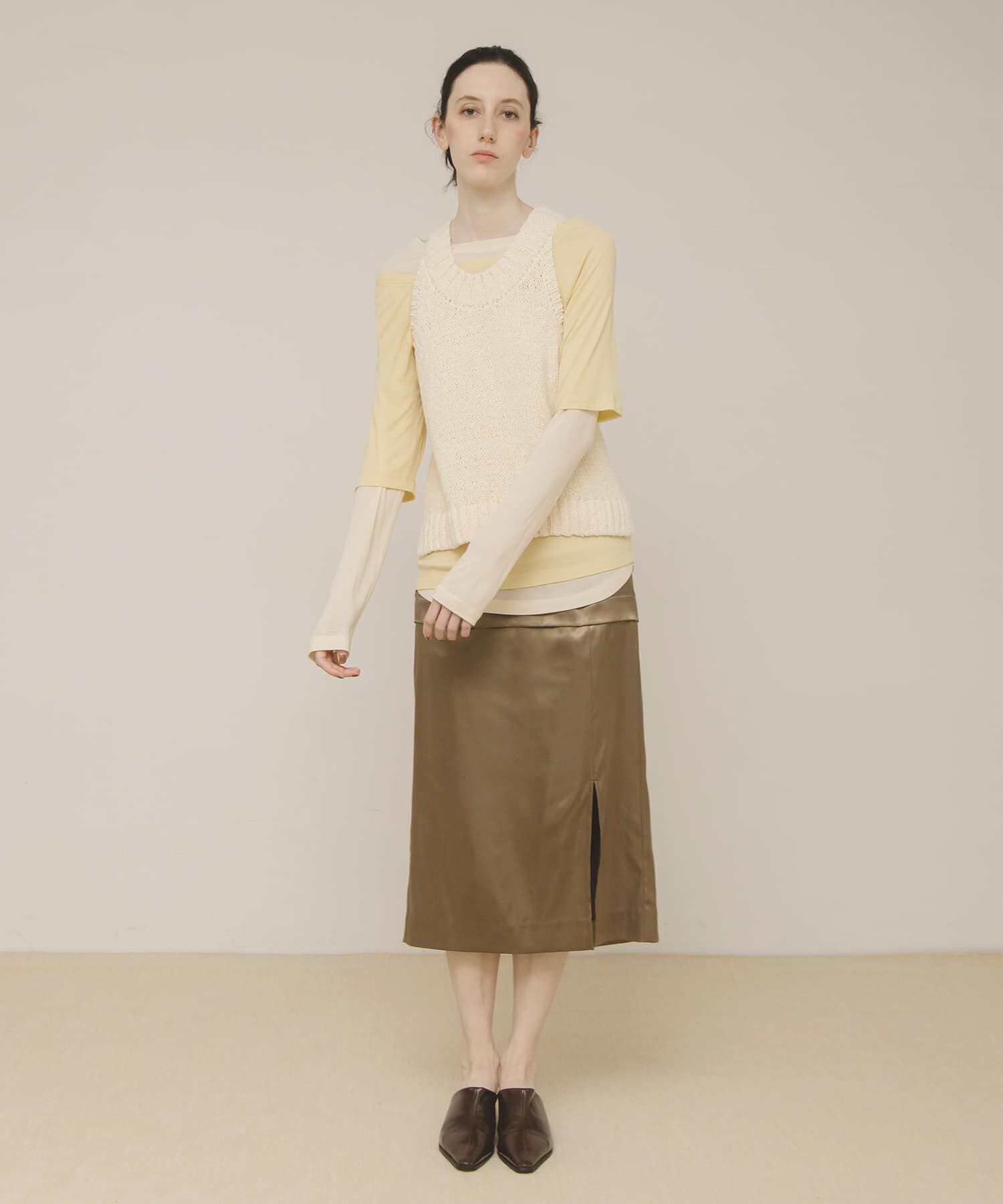 LAATO「mix knit vest」|ベスト・ジレ|