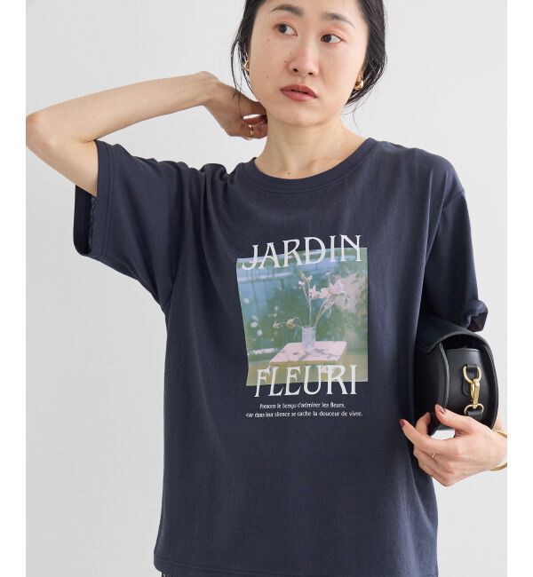  「JARDIN FLEURIフォトTEE」|Tシャツ・カットソー|ネイビー