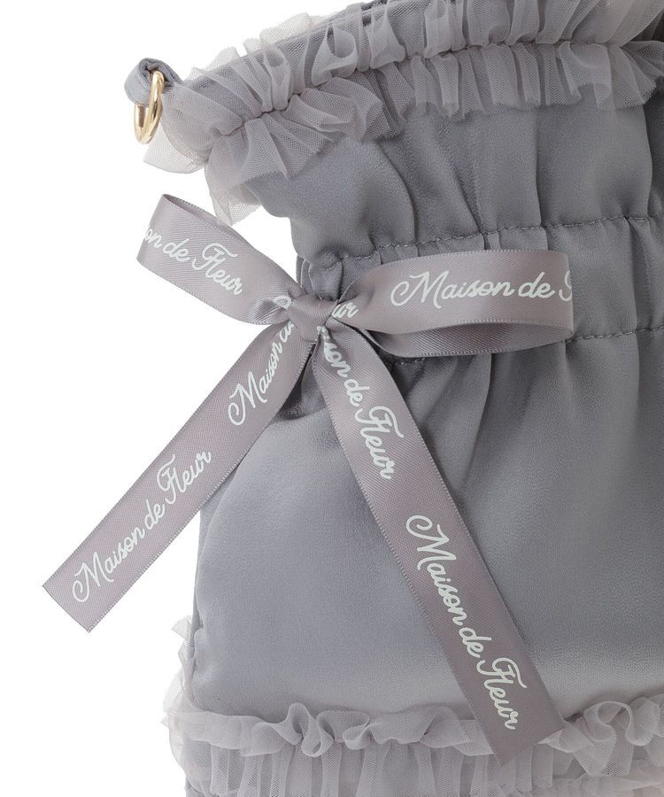 Maison de FLEUR「【2Way】チュールフリルダブルリボン2Wayトート」|トートバッグ|