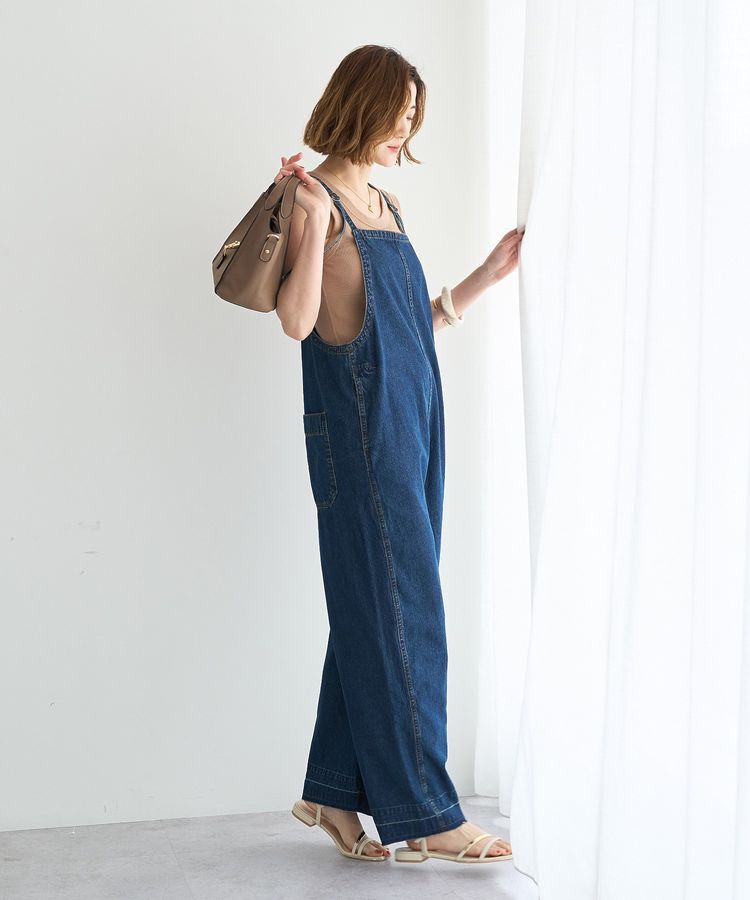 Editt by YECCA VECCA「綿麻デニムサロペット」|オールインワン|