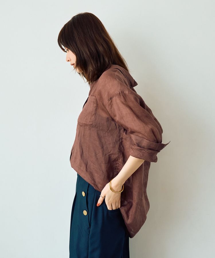 YECCA VECCA「3wayシアーリネンシャツ」|シャツ・ブラウス|
