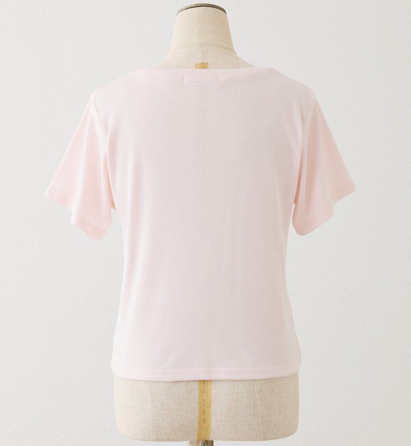  「ストーン付ワンポイント刺繍ロゴTee」|プルオーバー|