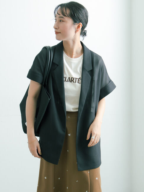 Te chichi「【イージーケア/マシンウォッシャブル】メッシュフレンチスリーブジャケット」|その他|