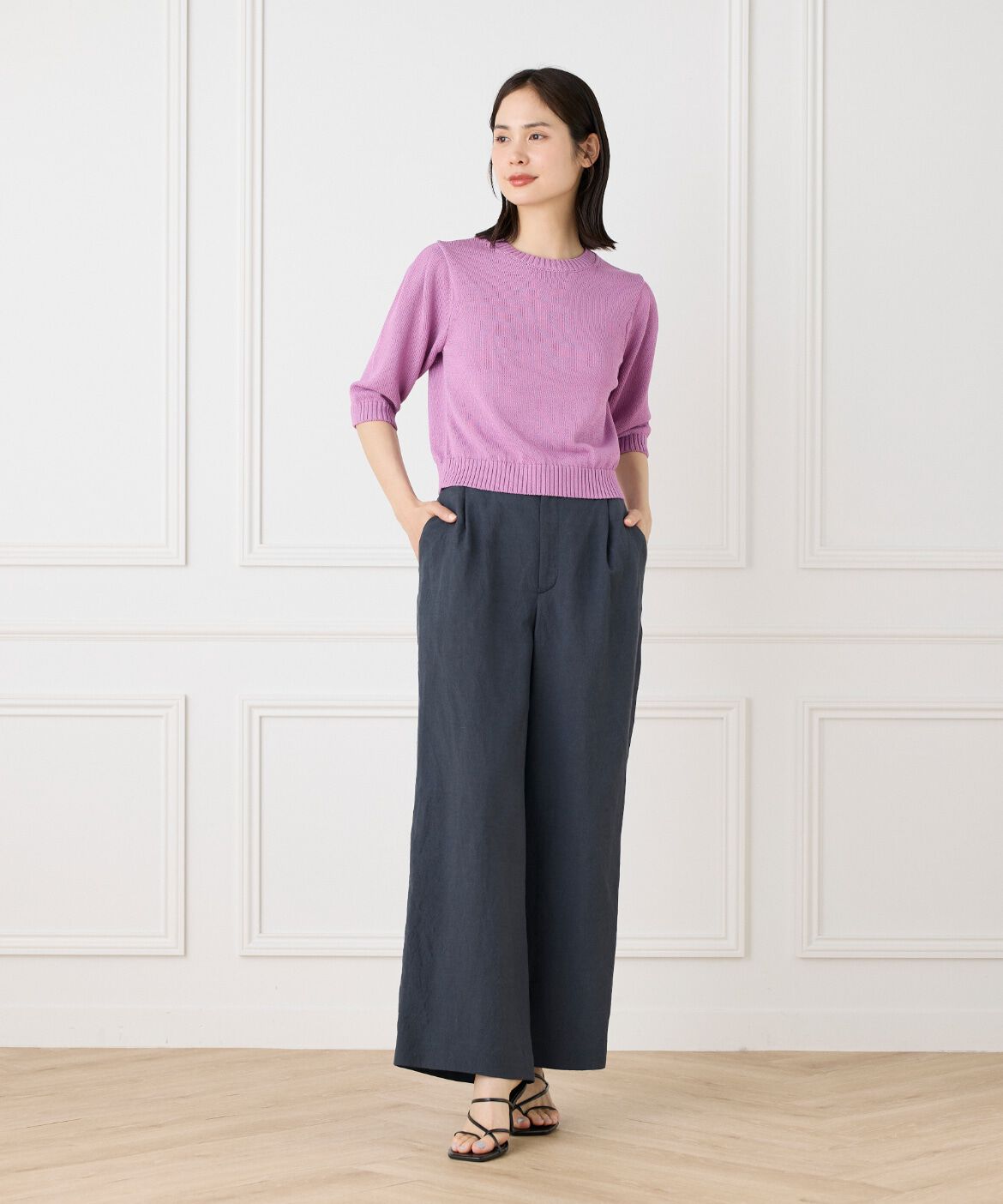 DAY by DAY it&rsquo;s international「テンセルリネンセミワイドパンツ」|スラックス|