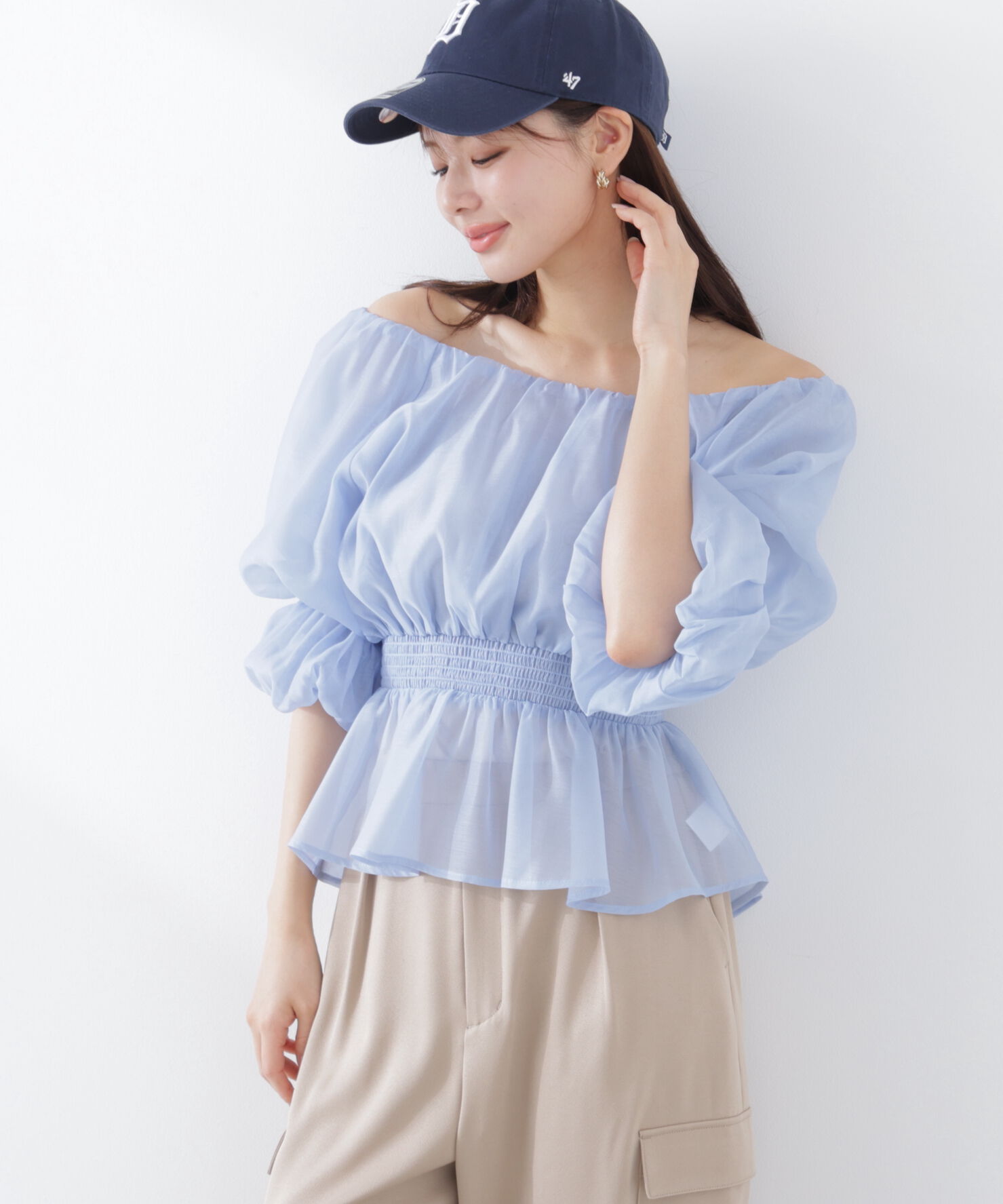 PROPORTION BODY DRESSING「2wayオフショルフィッシュテールブラウス　26SS」|シャツ・ブラウス|