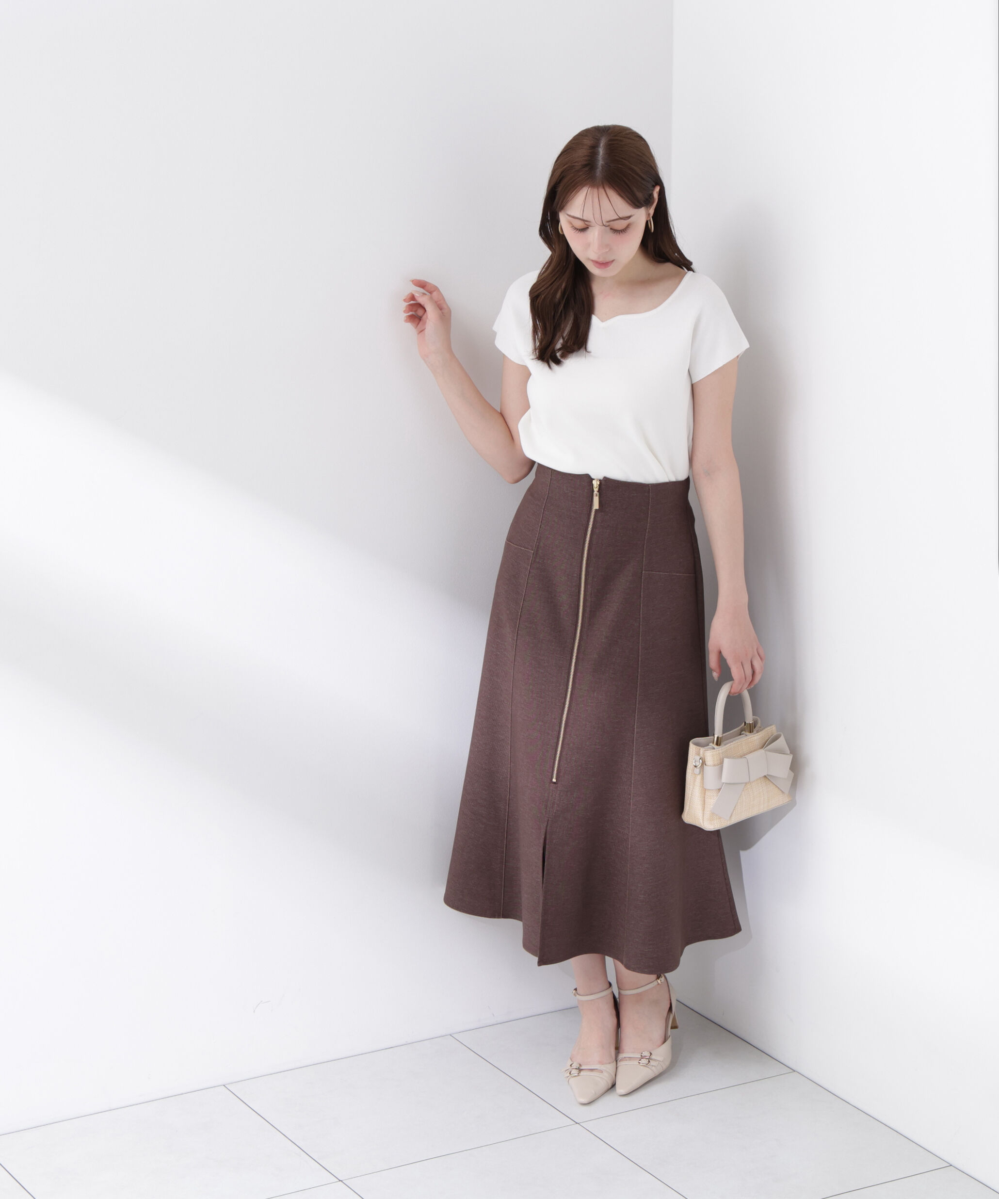 PROPORTION BODY DRESSING「＜中川紅葉さん着用＞フロントジップマーメードスカート」|スカート|