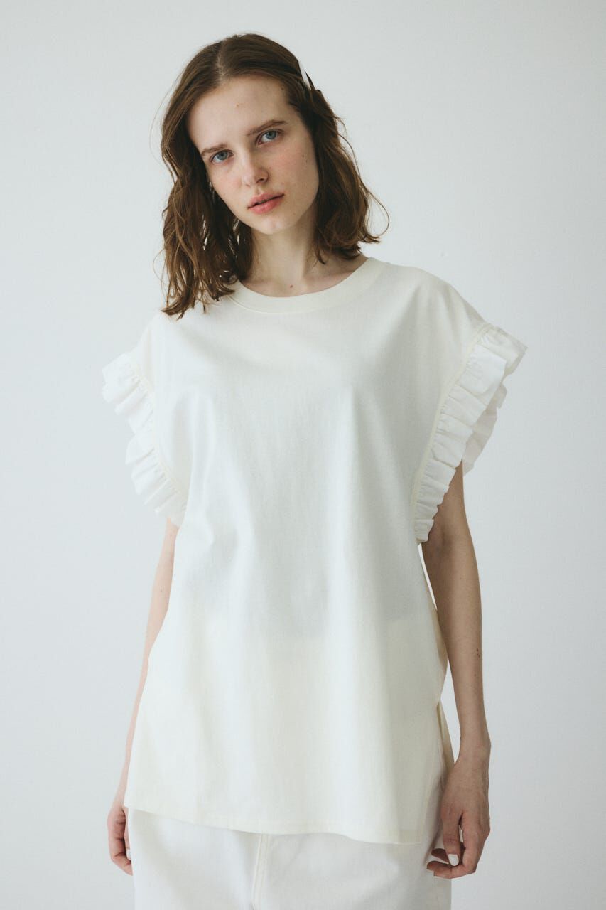 HeRIN.CYE「Point frill box tops」|Tシャツ・カットソー|