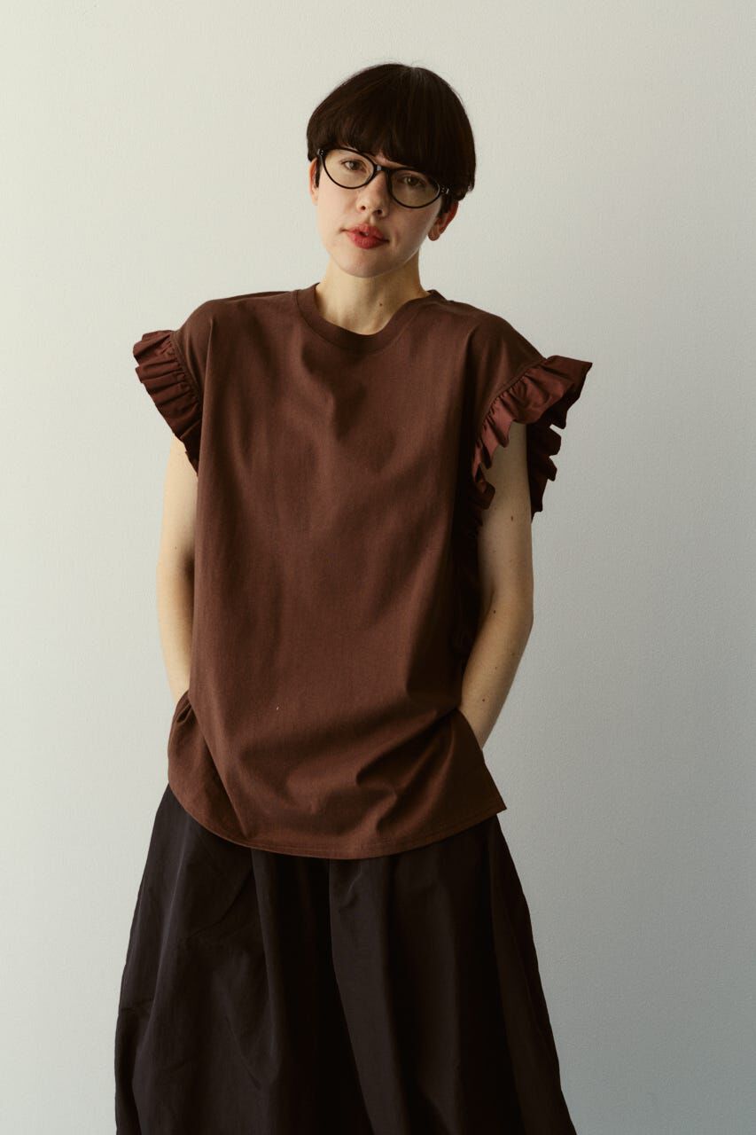 HeRIN.CYE「Point frill box tops」|Tシャツ・カットソー|