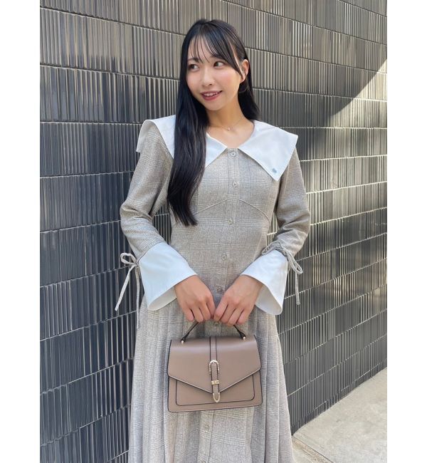 dazzlin「【POLO BCS コラボ】ビッグカラーサイドプリーツワンピース」|ワンピース|