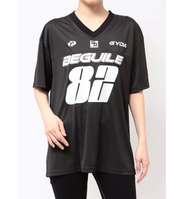 GYDA「BEGUILE 82SPORTY VネックBIG Tシャツ」|Tシャツ・カットソー|ブラック