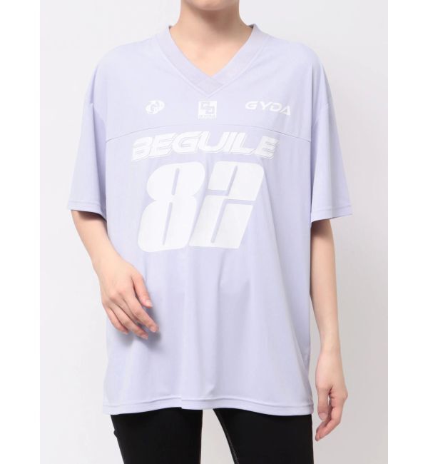 GYDA「BEGUILE 82SPORTY VネックBIG Tシャツ」|Tシャツ・カットソー|パープル