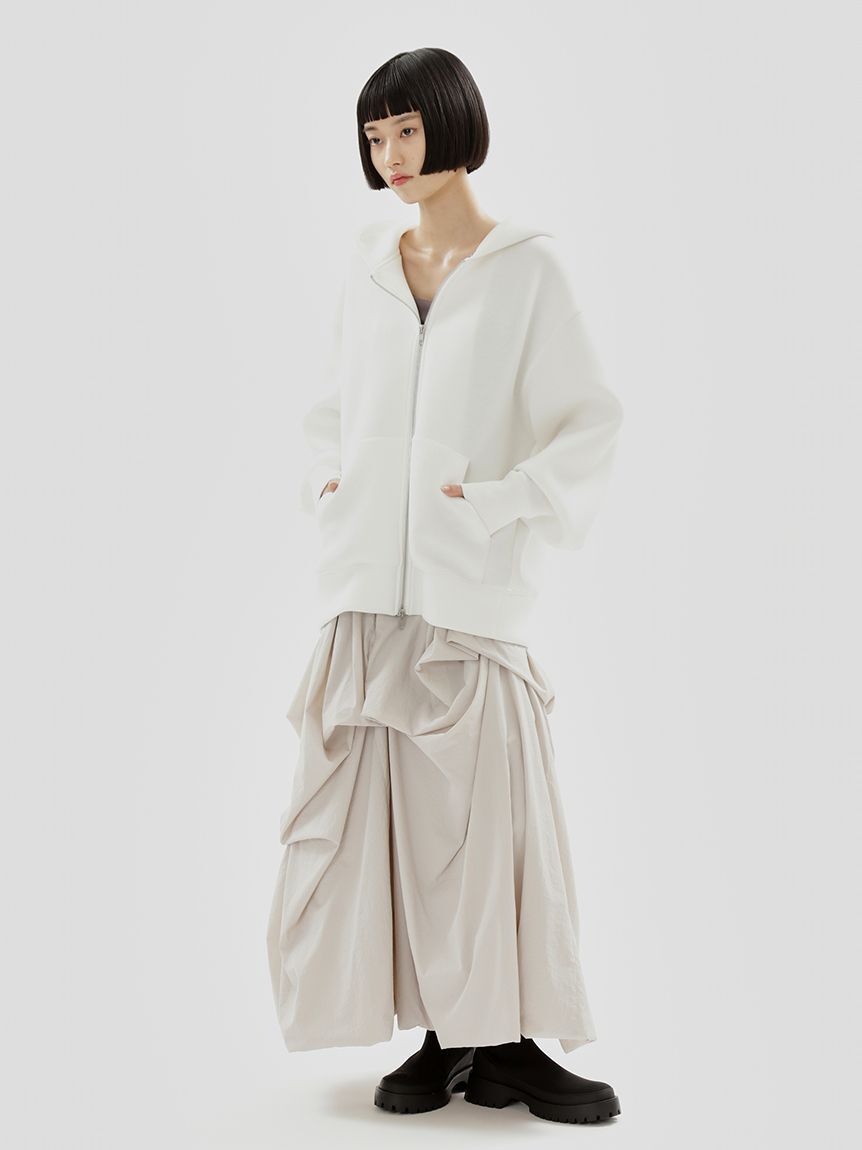 emmi atelier「ジップアップダンボールフーディー」|パーカー|