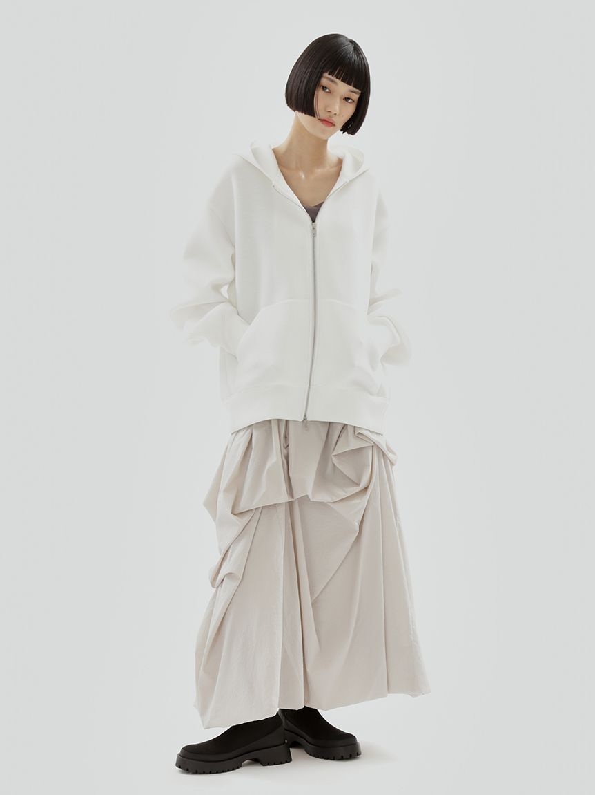 emmi atelier「ジップアップダンボールフーディー」|パーカー|