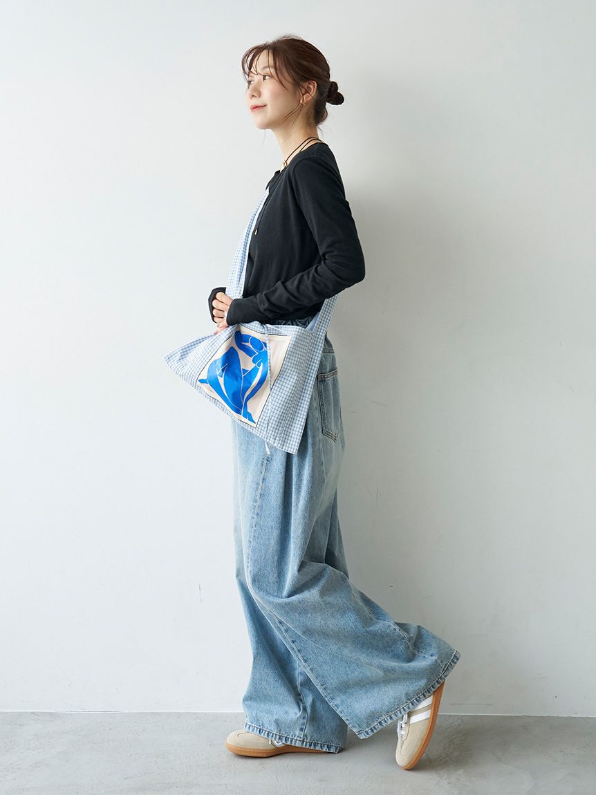 emmi atelier「アシンメトリードレープカットソー」|Tシャツ・カットソー|
