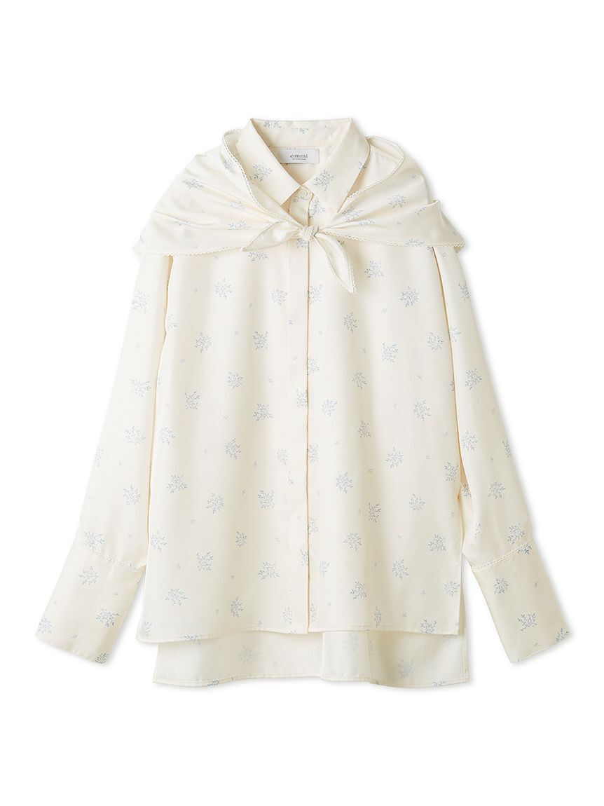 emmi atelier「フラワープリントシャツ&times;スカーフセット【セットアップ対応】」|シャツ・ブラウス|