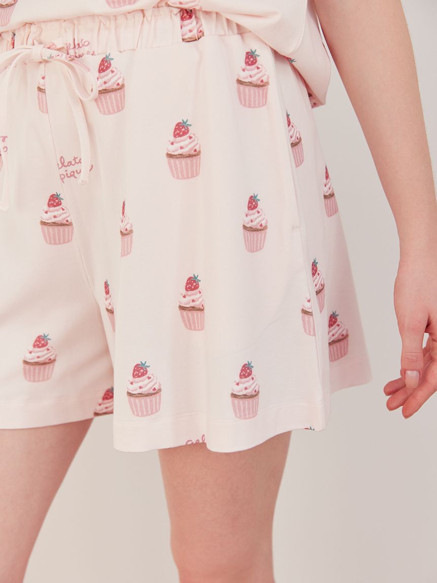 gelato pique「カップケーキ柄ショートパンツ」|ルームウェア|