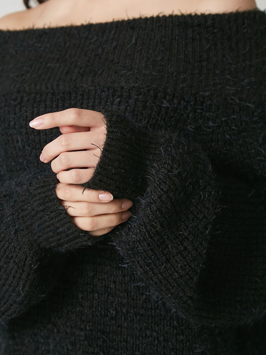 FRAY I.D「【WEB限定】レースレイヤードニットミニワンピース」|ワンピース|