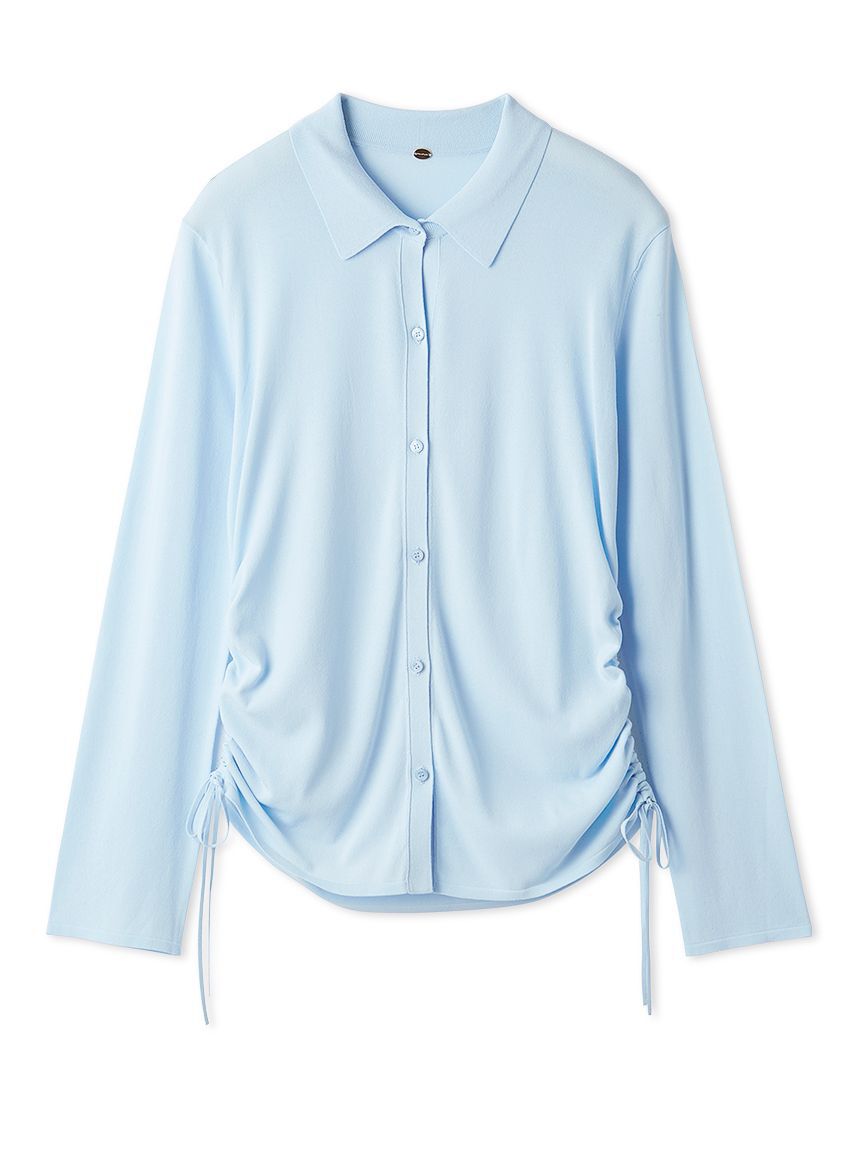 FRAY I.D「【ウォッシャブル・接触冷感】ドロストデザインニットシャツ」|シャツ・ブラウス|LBLU