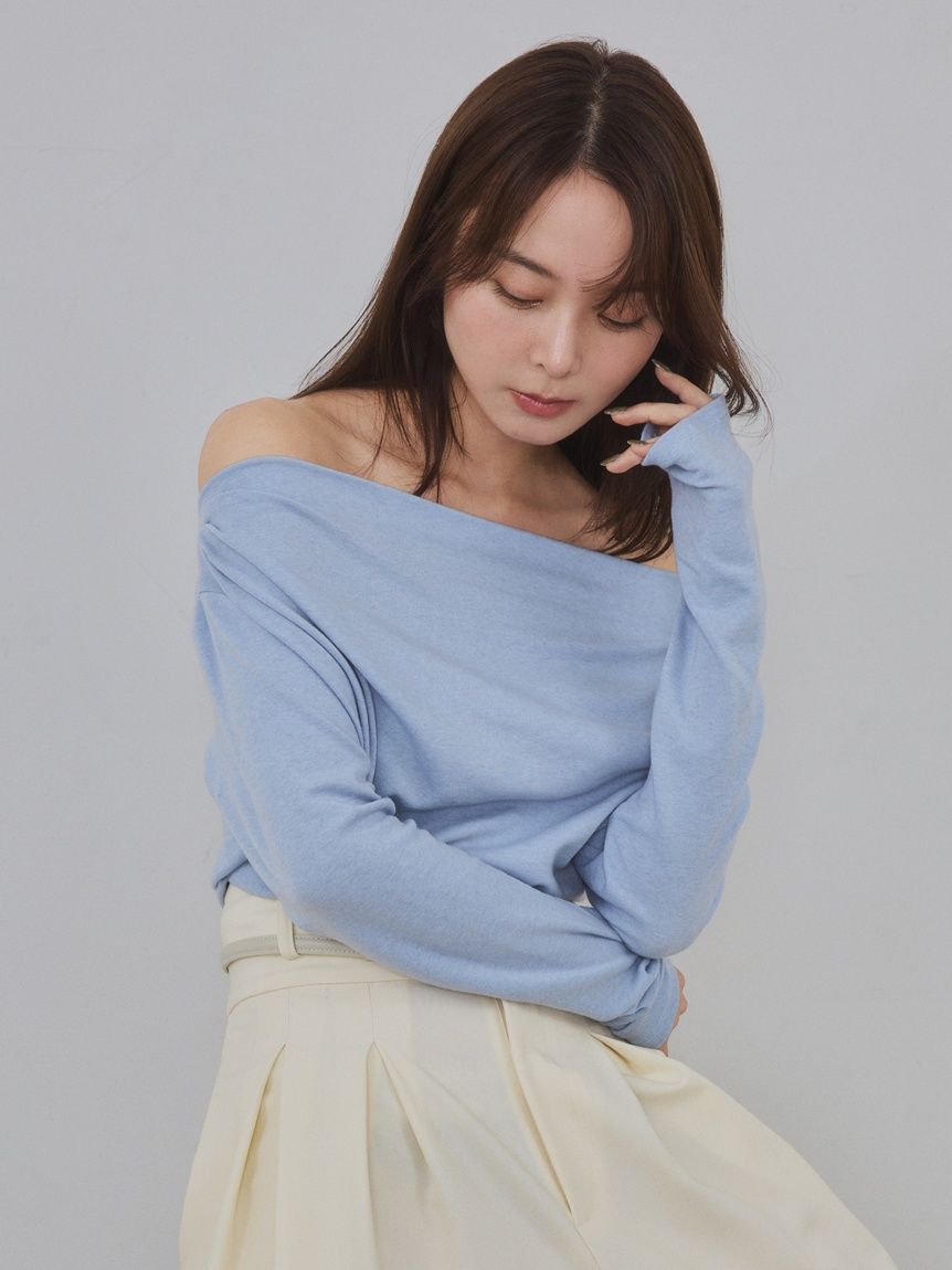 FRAY I.D「ウールブレンドドレープカットソー」|Tシャツ・カットソー|LBLU