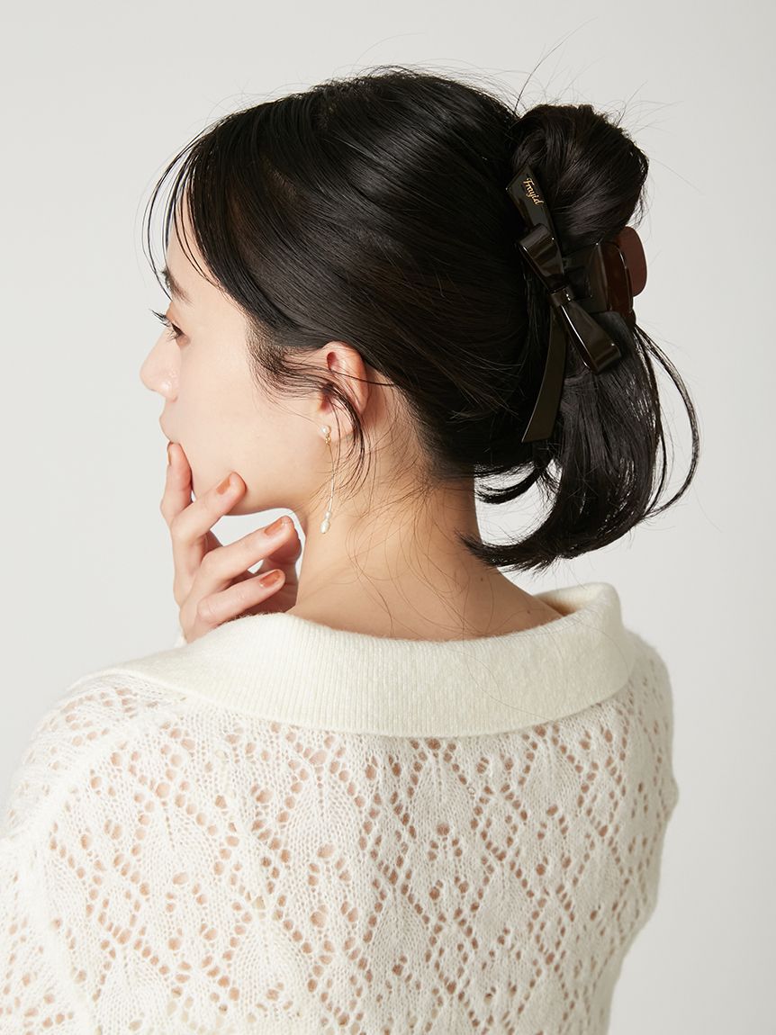 FRAY I.D「アセテートリボンヘアクリップ」|ヘアバンド|