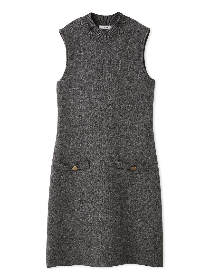 FRAY I.D「ラクーンウールニットミニワンピース」|ワンピース|GRY