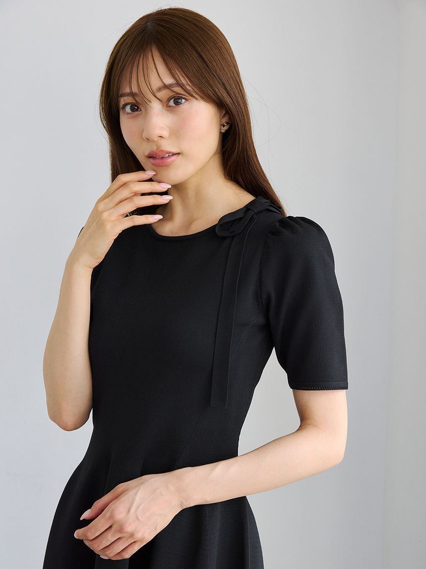 CELFORD「ネックリボンホールガーメントワンピース」|ワンピース|