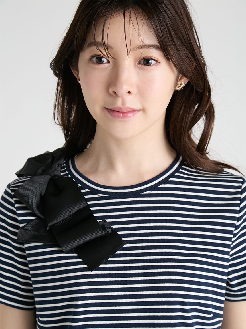 CELFORD「アシメリボンTシャツ」|Tシャツ・カットソー|
