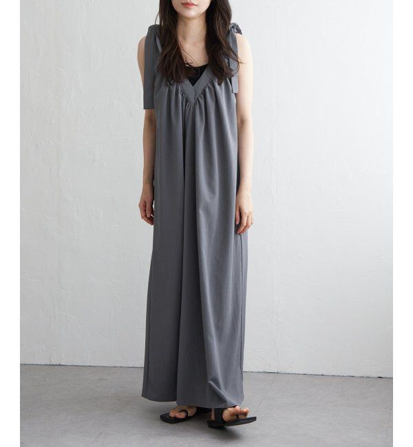 VENCE share style「クレープ肩リボンワンピース」|ワンピース|