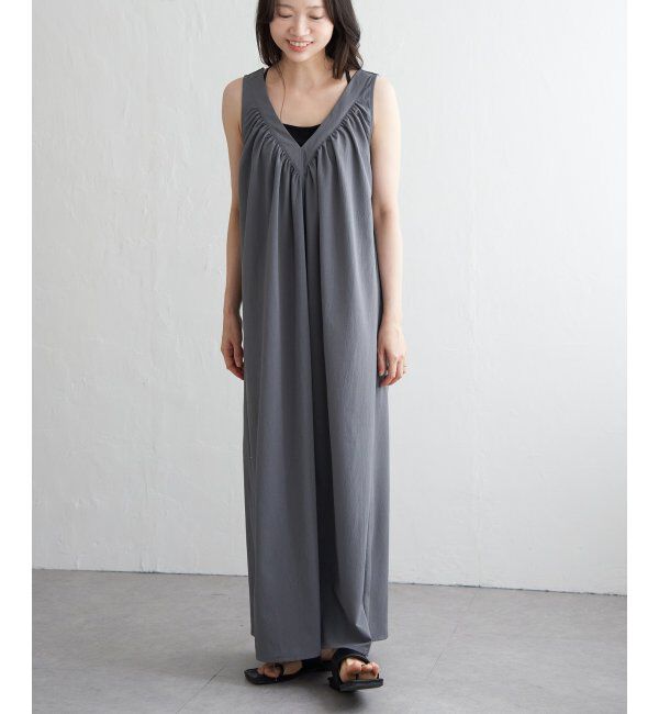 VENCE share style「クレープ肩リボンワンピース」|ワンピース|