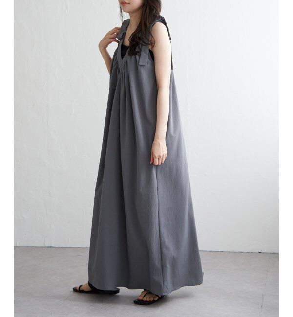 VENCE share style「クレープ肩リボンワンピース」|ワンピース|