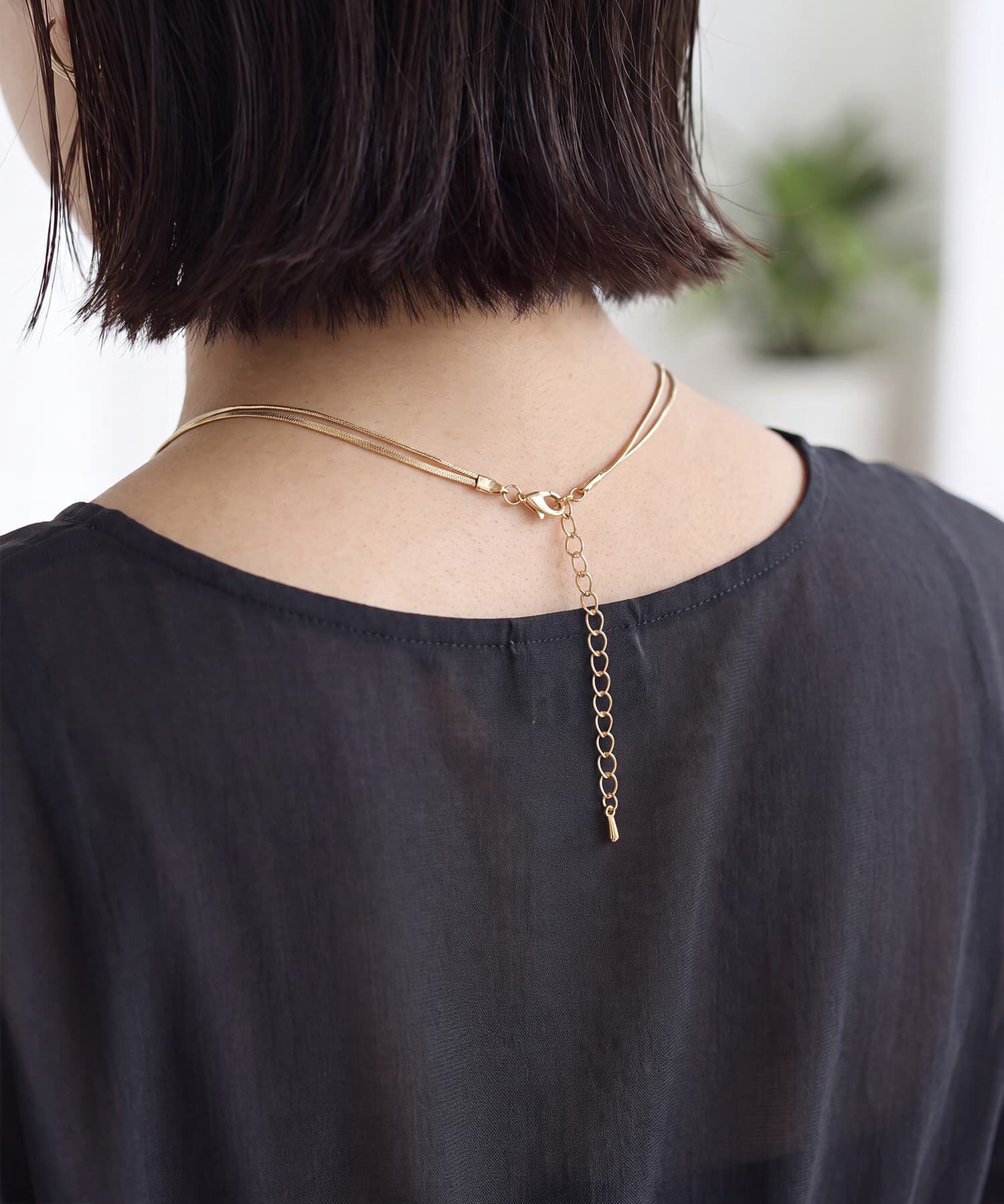 STYLE DELI「ベーシック２連ミドルネックレス」|ネックレス|