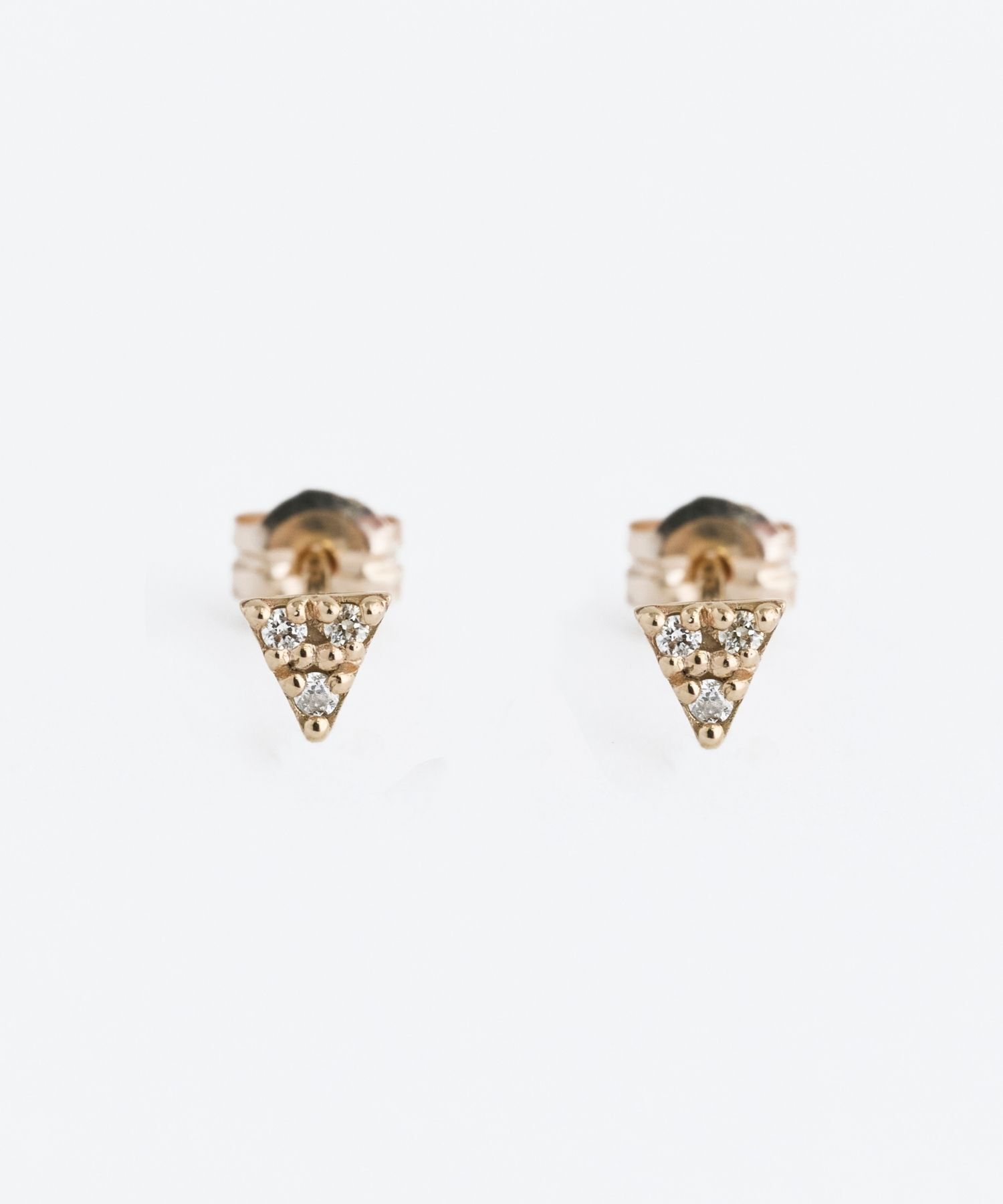 JUPITER「【K10】トライアングルダイヤモンドピアス」|ピアス|