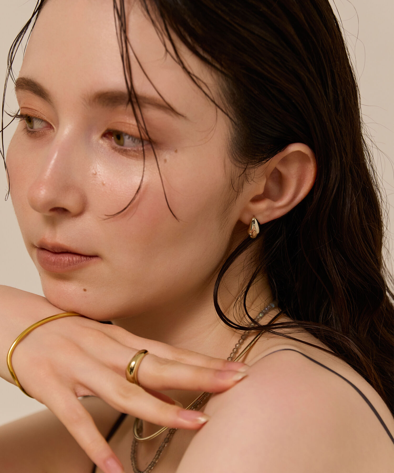 Phoebe「【金属アレルギー対応】パフメタルピアス　ゴールド/ニッケルフリー」|ピアス|