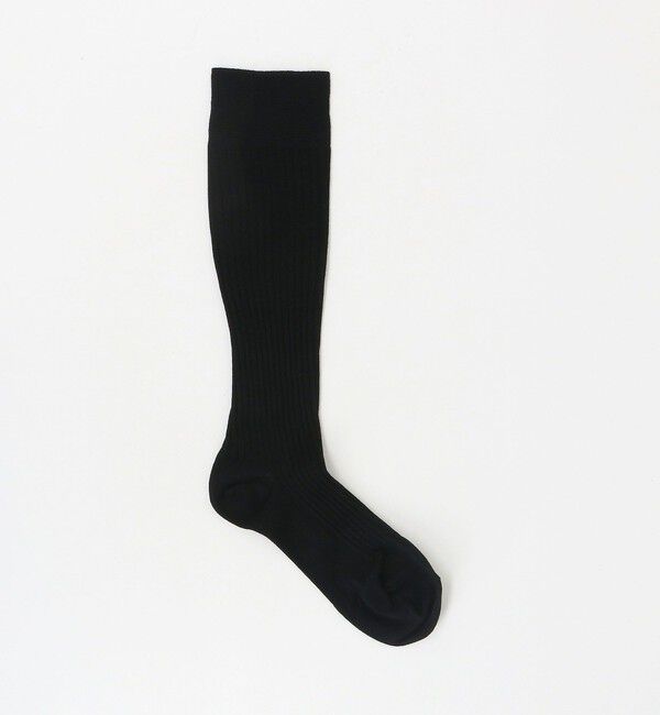 UNITED ARROWS green label relaxing「＜MAEE＞コンプレッション リブ ソックス」|ソックス|BLACK
