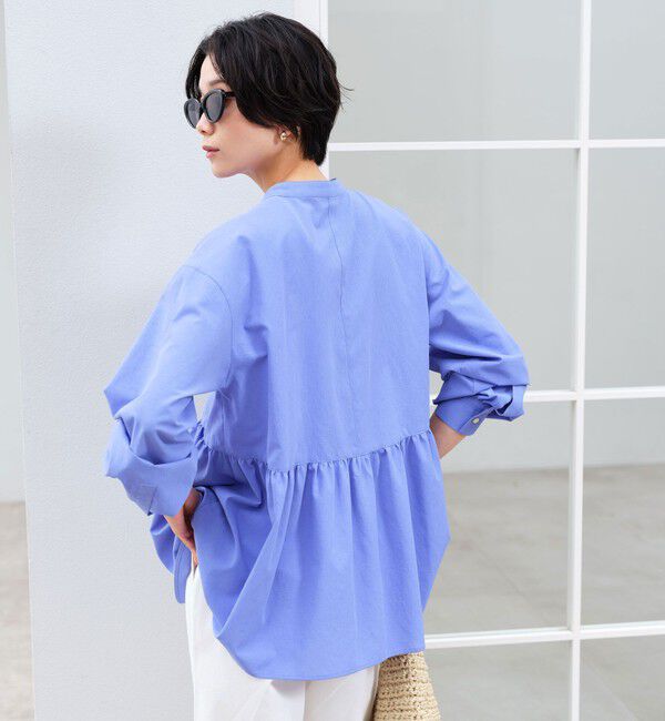 UNITED ARROWS green label relaxing「［size SHORTあり］ペプラム ブラウス UVカット 通気性 吸水速乾」|シャツ・ブラウス|LILAC